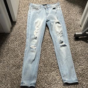 Light Blue Distressed Women's Jeans